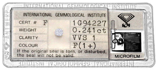 Foto 1 - Diamant 0,241 Carat Brillant IGI feines Weiss Plus VVS1, D6280