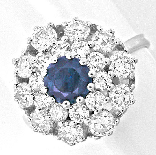 Foto 2 - Diamant Safir Ring 1,28 Carat Brillanten, S8881